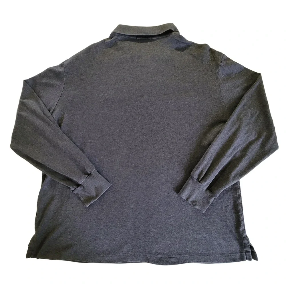 Polo Ralph Lauren Long Sleeve Polo Mens XL Charcoal Gray Classic Fit Cotton